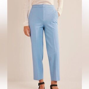 Boden Bi-Stretch Straight Trouser in Light Blue Size 6